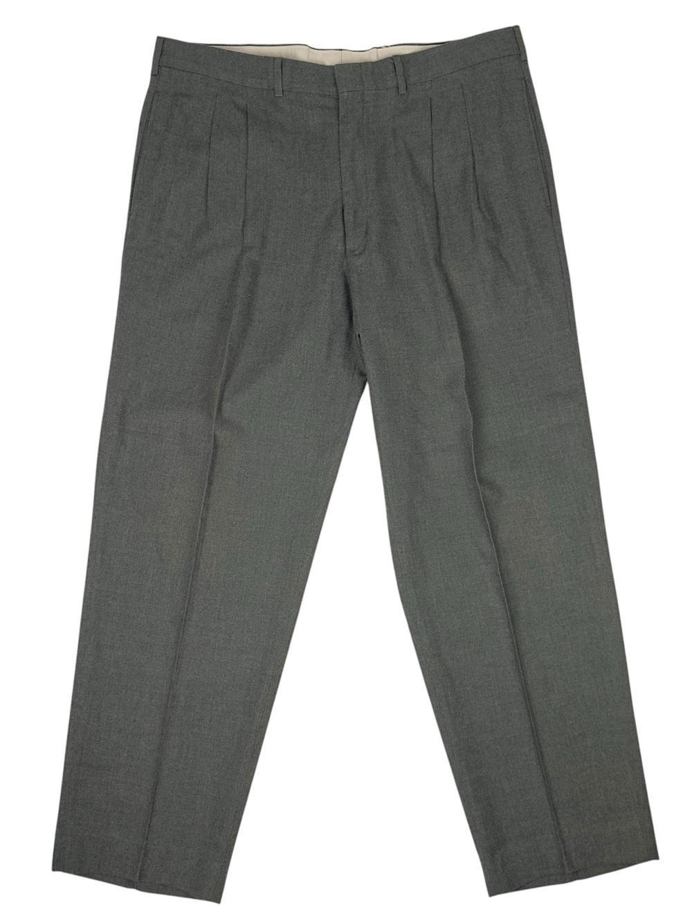 Farah Trousers Men 39x30 Olive Formal Pleated Classic Tailored Vintage Business